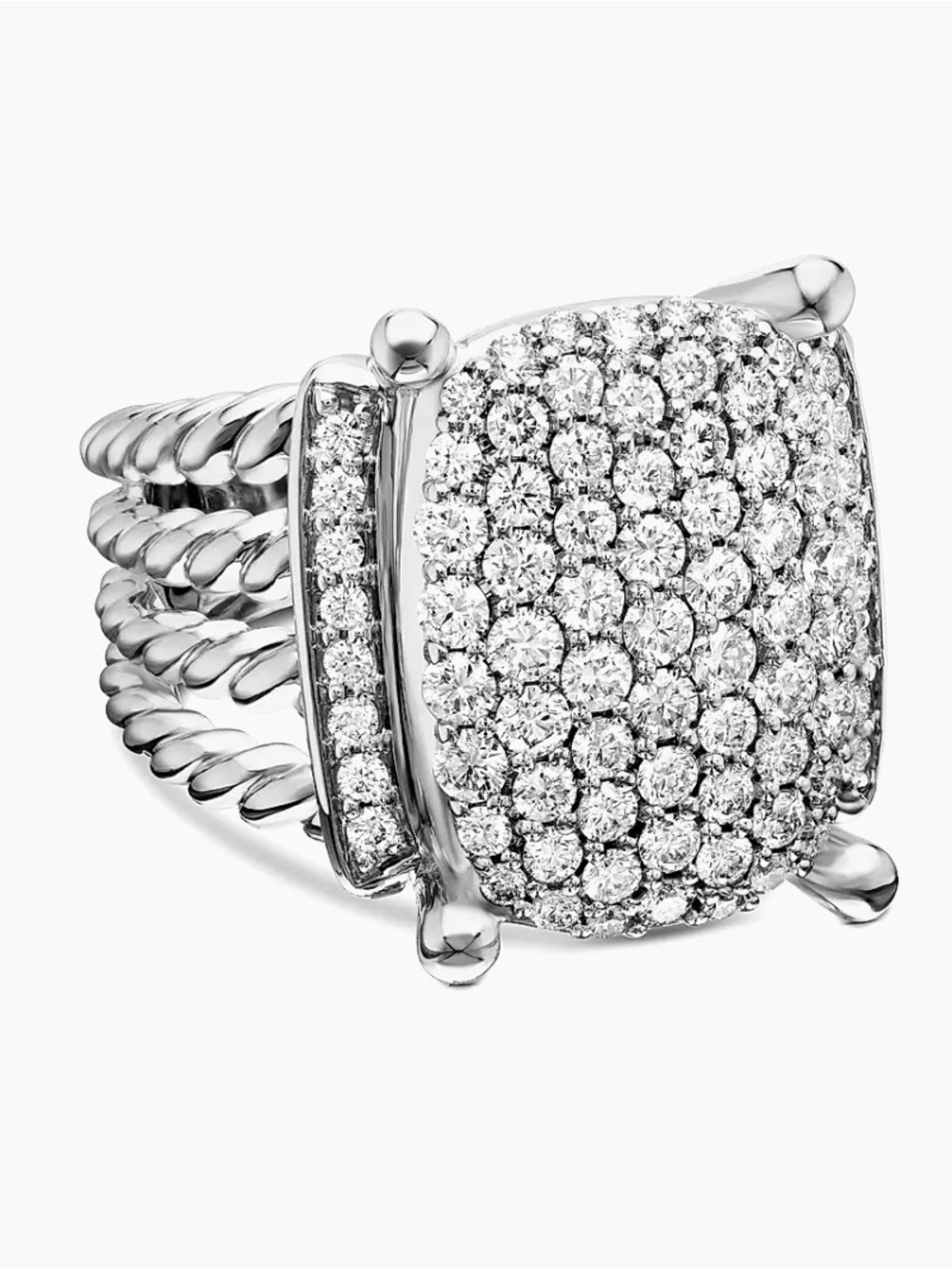 David Yurman Wheaton Pavé Cushion Ring with Real Diamond’s